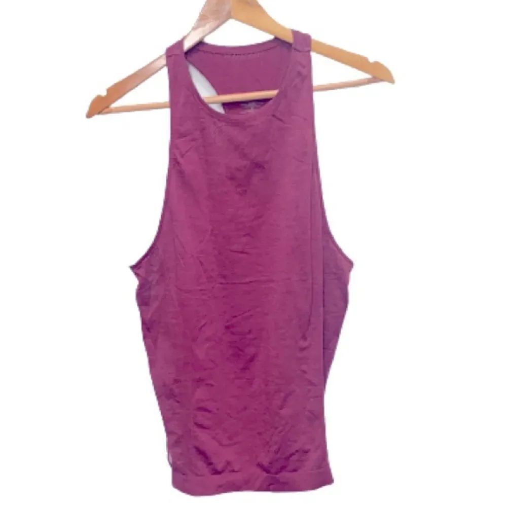 Athleta Reverb Tank – Sangria Heather Racerback Seamless Top - Size: Small